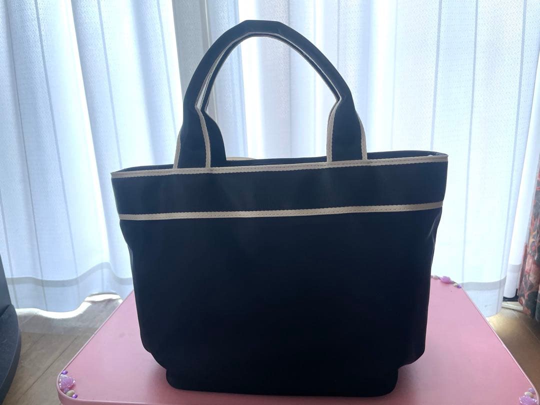 TOCCAバイカラーリボントートバッグ　ブラック