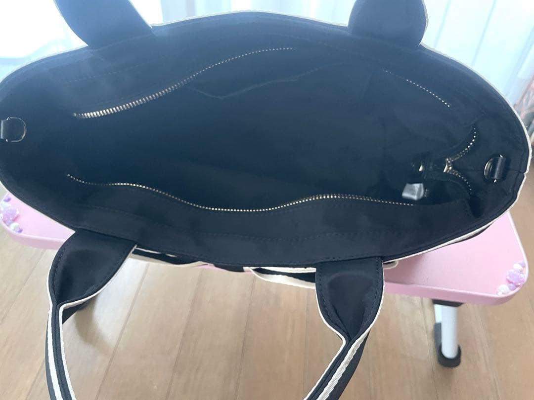 TOCCAバイカラーリボントートバッグ　ブラック