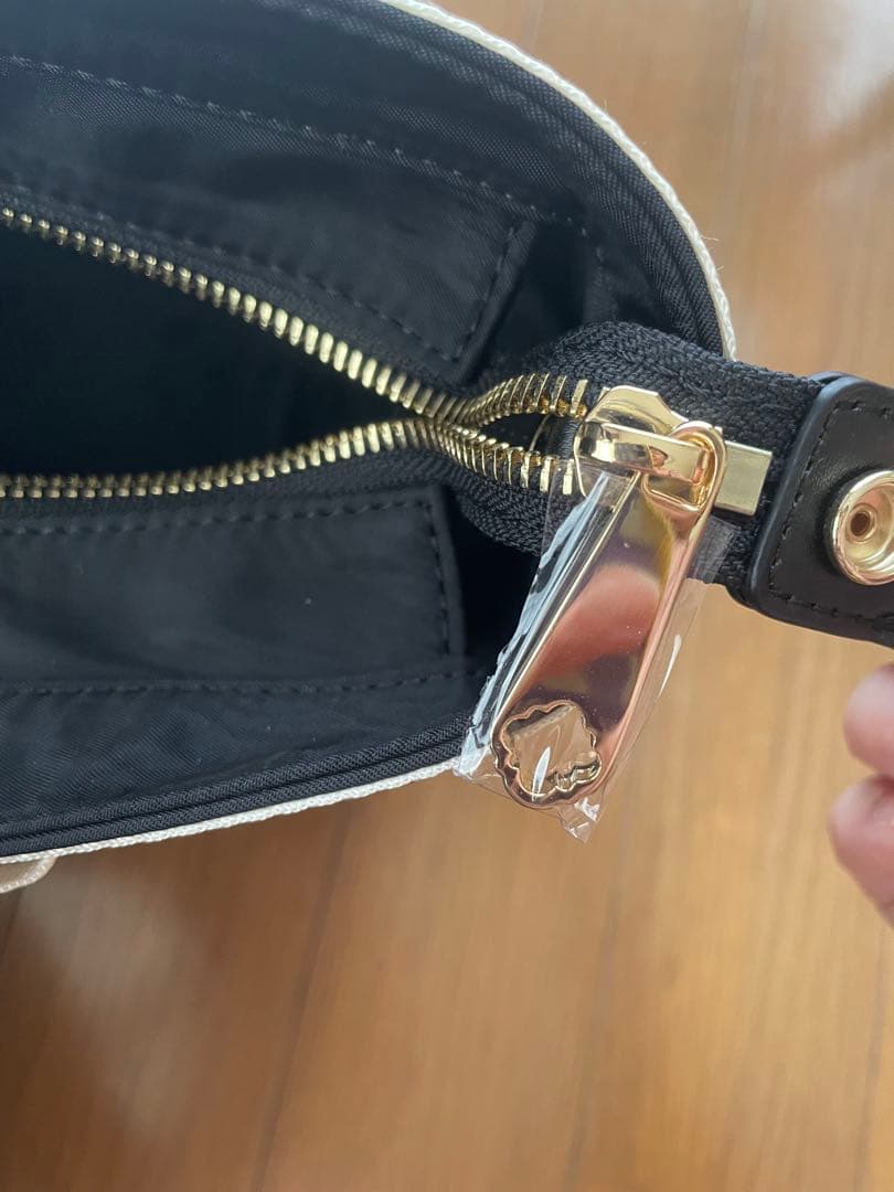 TOCCAバイカラーリボントートバッグ　ブラック