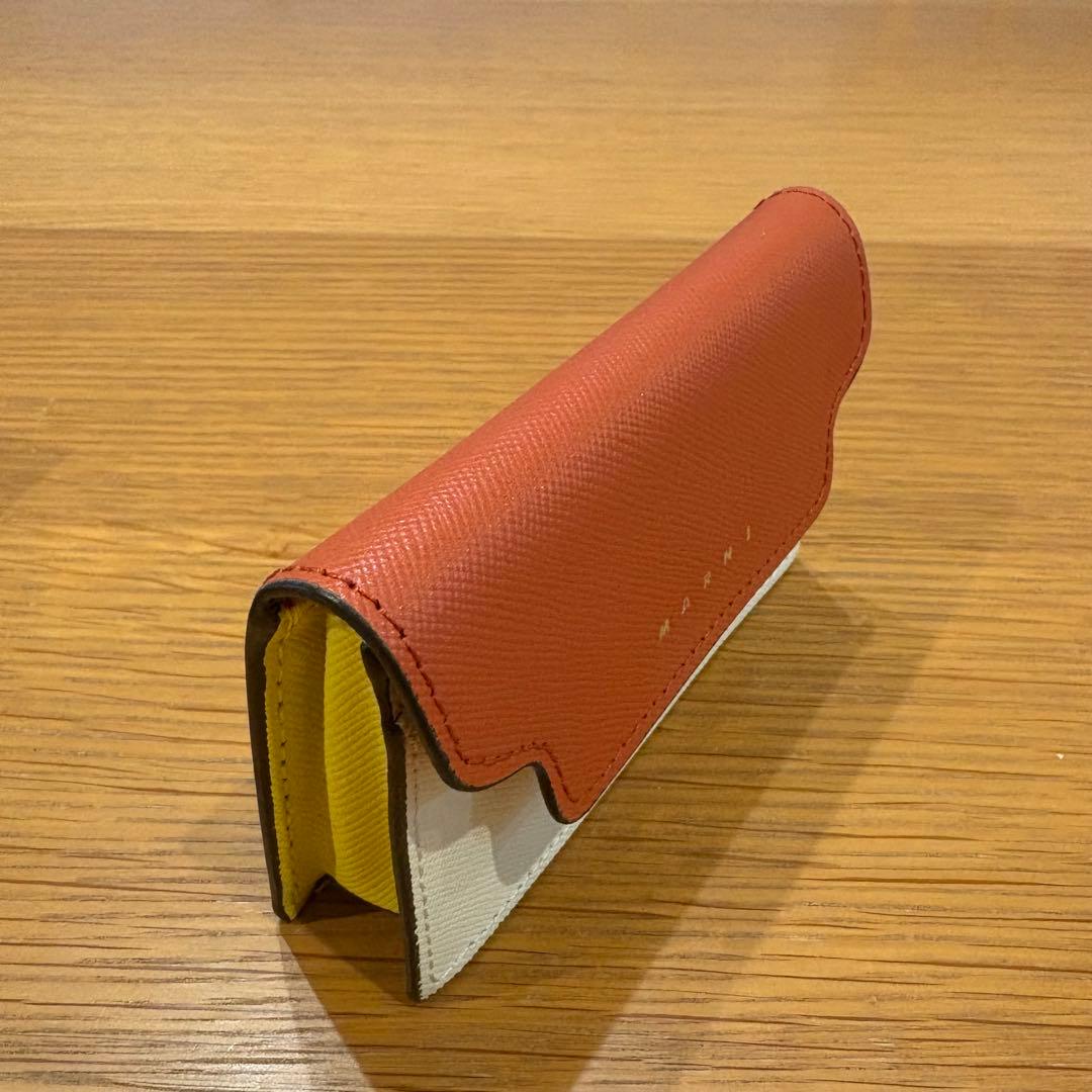 【値下げしました】MARNI 名刺入れ オレンジ/ホワイト/イエロー