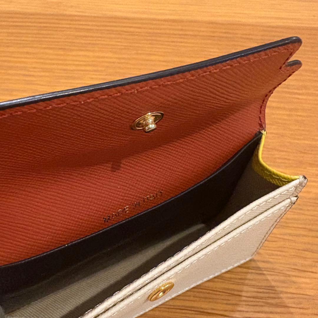 【値下げしました】MARNI 名刺入れ オレンジ/ホワイト/イエロー