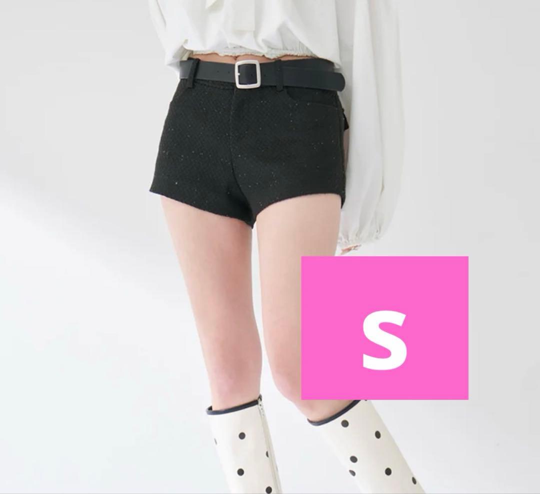 darich ダーリッチ ボンディングツイードショートパンツ ブラック s