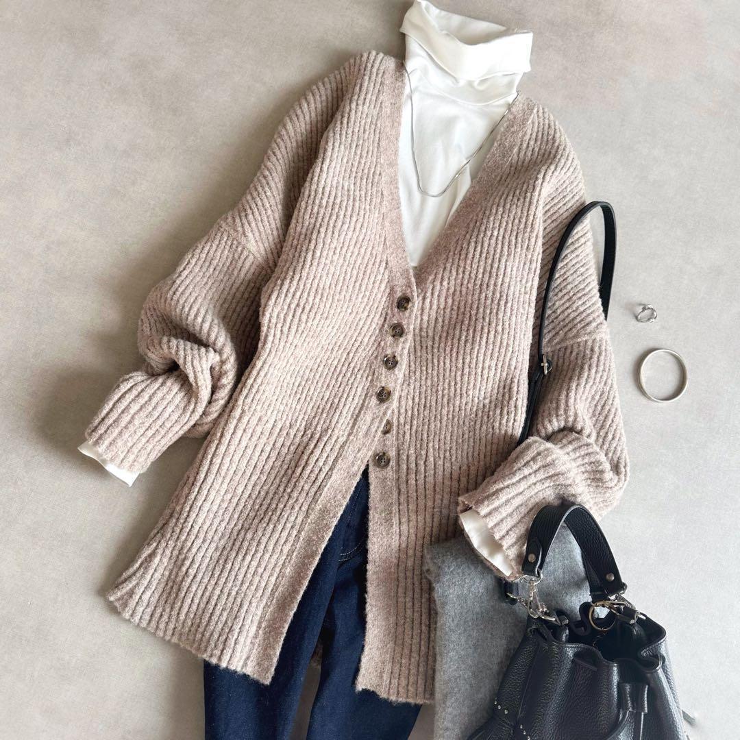 美品▲AKIRANAKA×STUNNING LURE//アルパカ混カーディガン