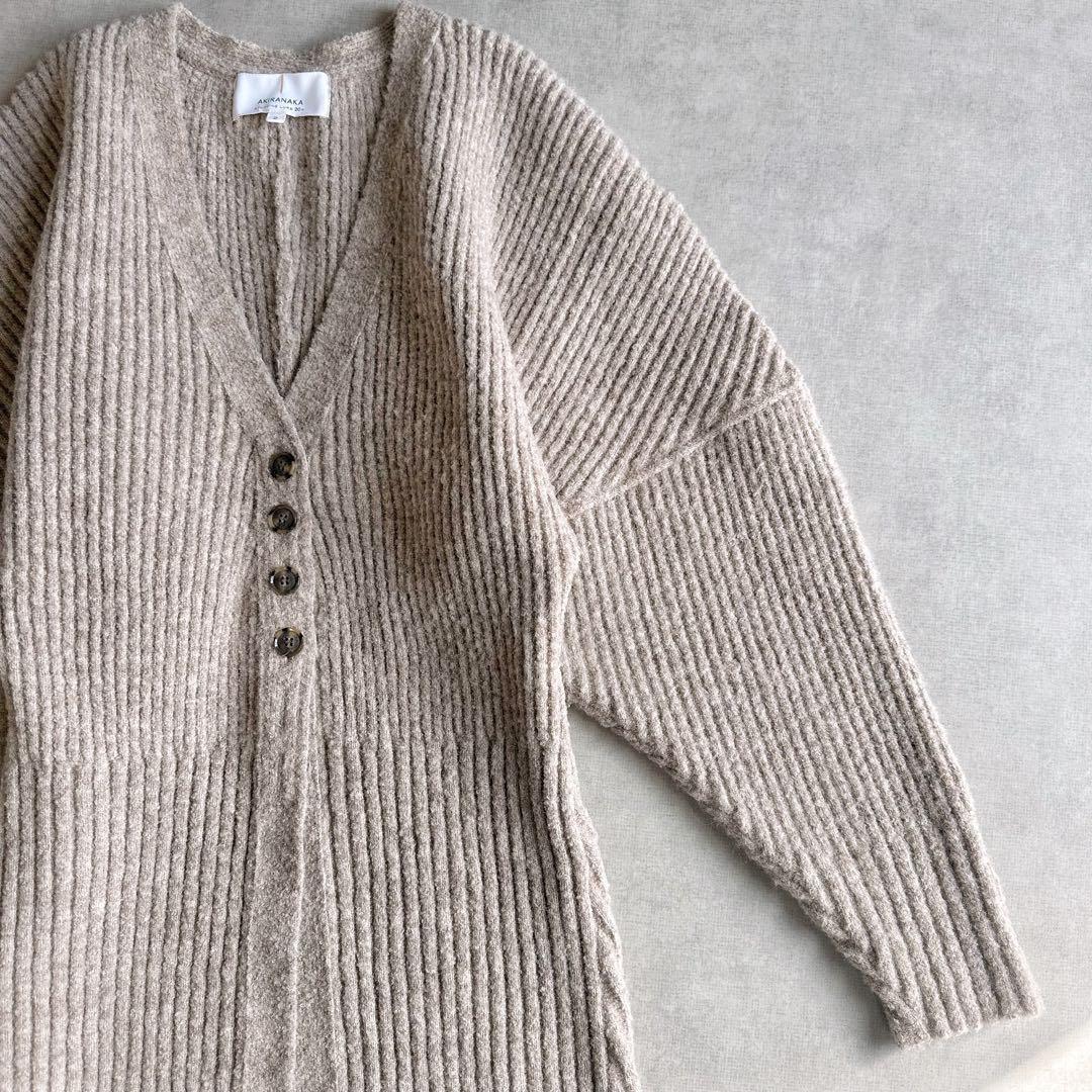 美品▲AKIRANAKA×STUNNING LURE//アルパカ混カーディガン