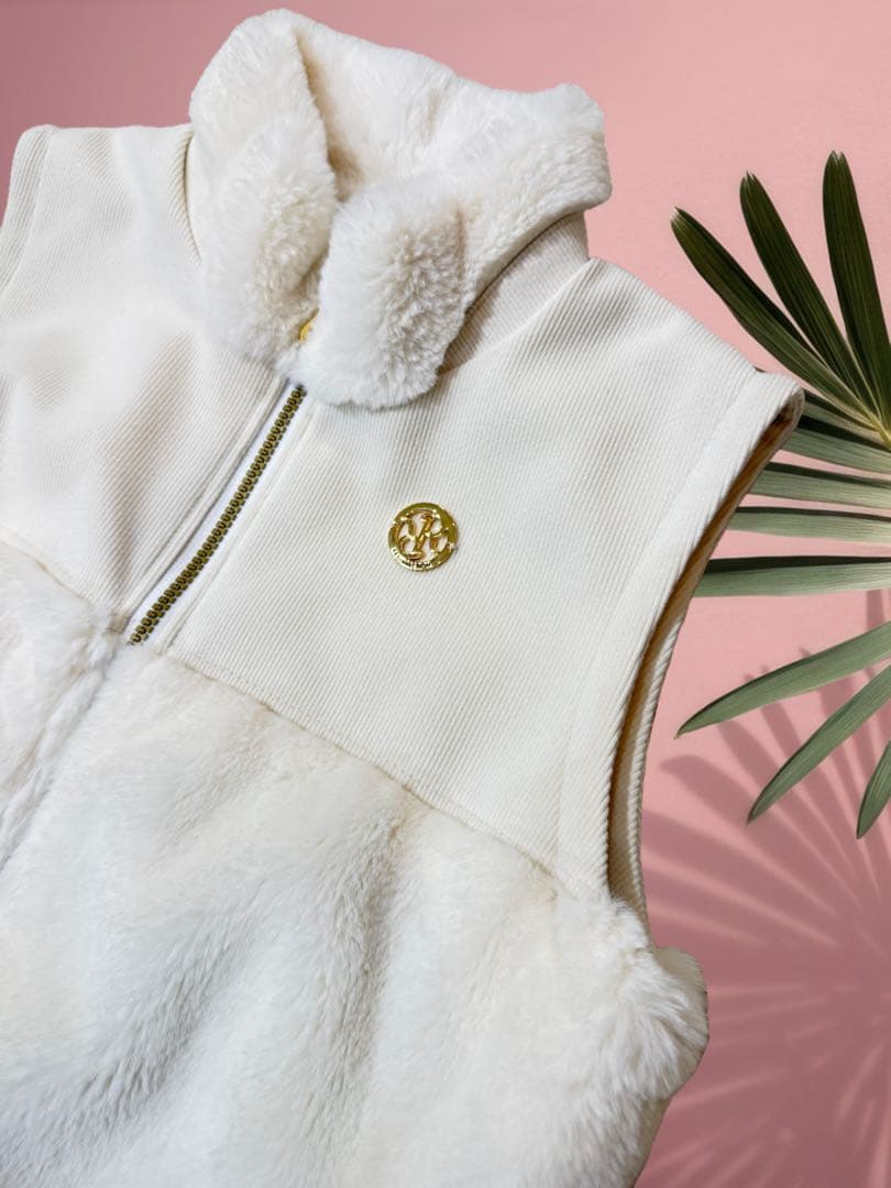 【新品】レザレクション　ファーベスト　白　レディース　Lサイズ