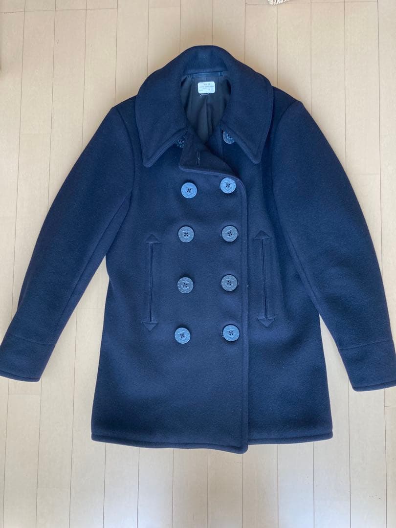 【HERO】リアルマッコイズ　ネイビー ウール ピーコート 【サイズ38】