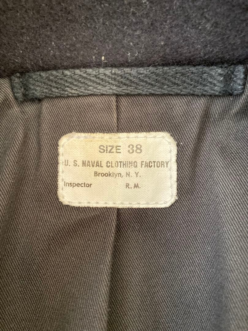 【HERO】リアルマッコイズ　ネイビー ウール ピーコート 【サイズ38】