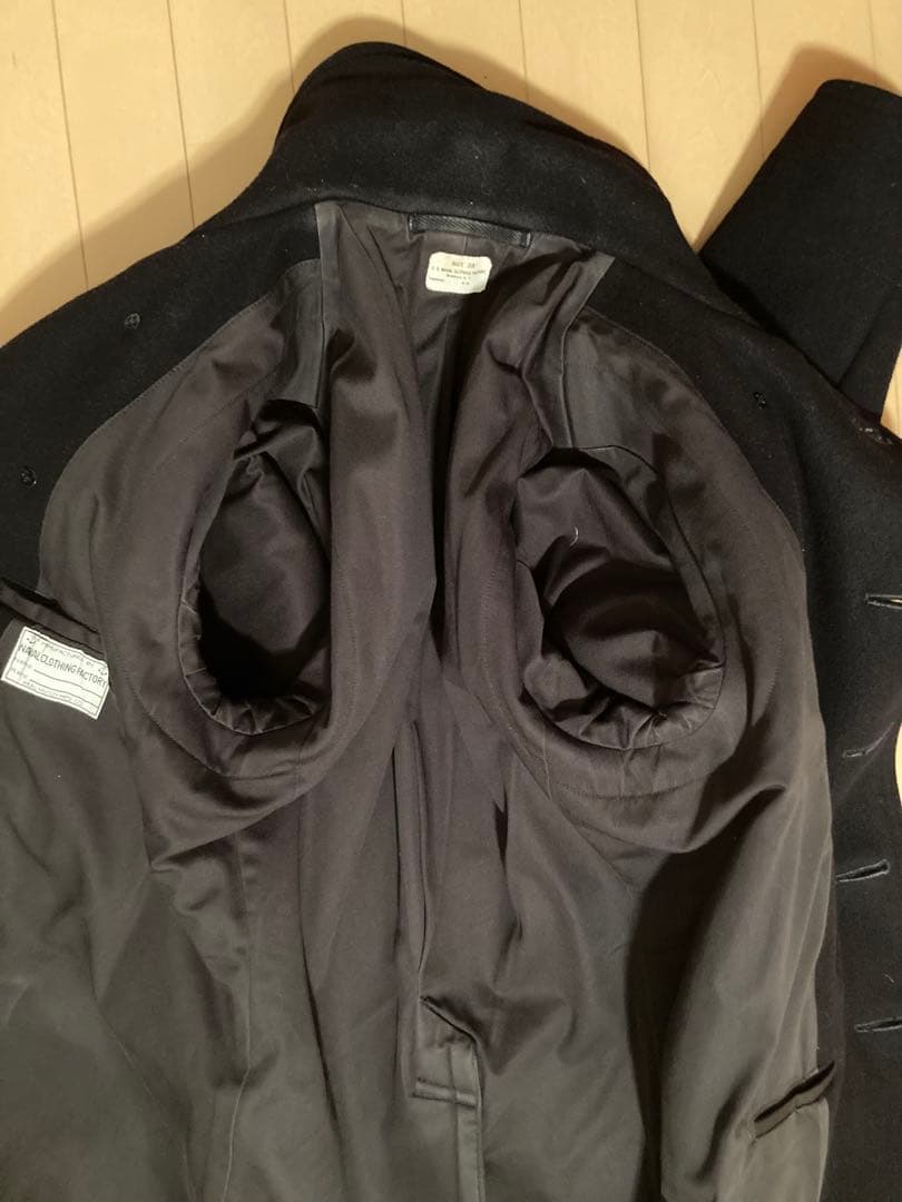 【HERO】リアルマッコイズ　ネイビー ウール ピーコート 【サイズ38】