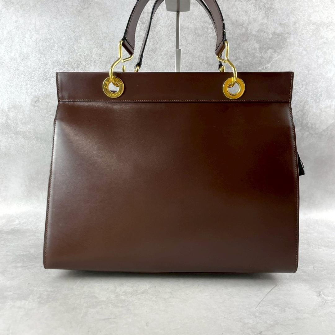 【超希少美品!】CELINE セリーヌ ブラウンレザートートバッグ ハンドバッグ