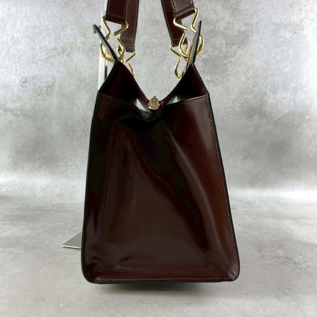 【超希少美品!】CELINE セリーヌ ブラウンレザートートバッグ ハンドバッグ