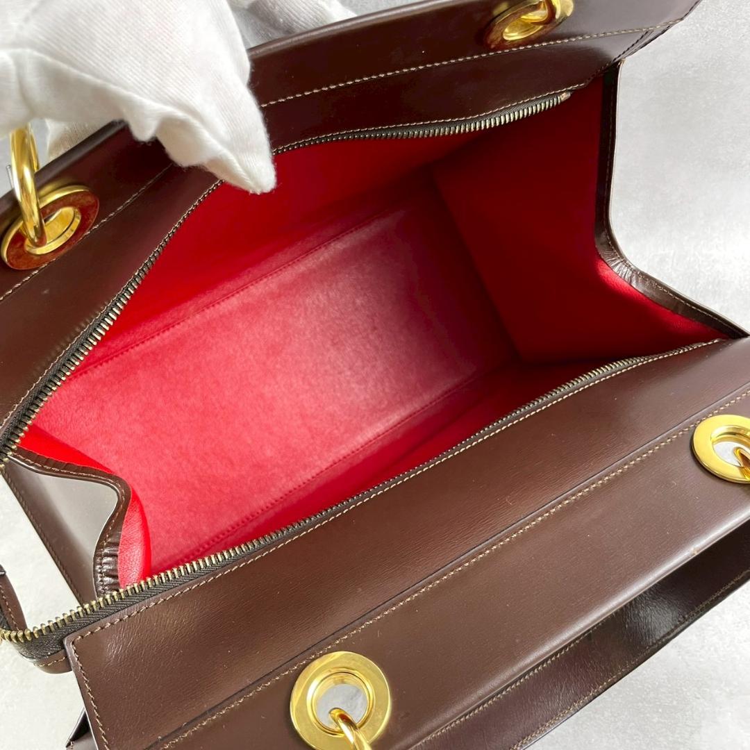 【超希少美品!】CELINE セリーヌ ブラウンレザートートバッグ ハンドバッグ