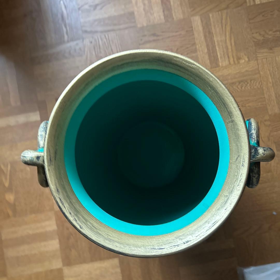 新品未使用　イタリア製傘立て　壺型　グリーン