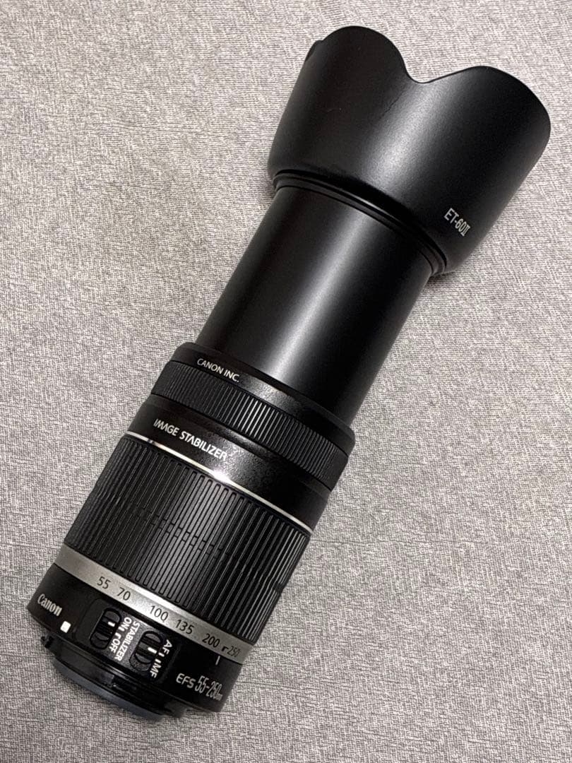 ⭐️美品⭐️ Canon EF-S 55-250mm IS フード付望遠レンズ
