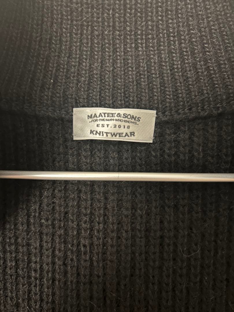 24aw MAATEE&SONS 2 畦起毛JIPVEST