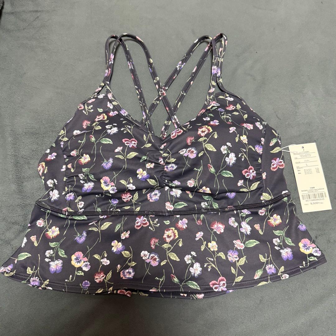 新品タグ付き【SUKALA】スプリングフラワーフレアブラトップ Lサイズ