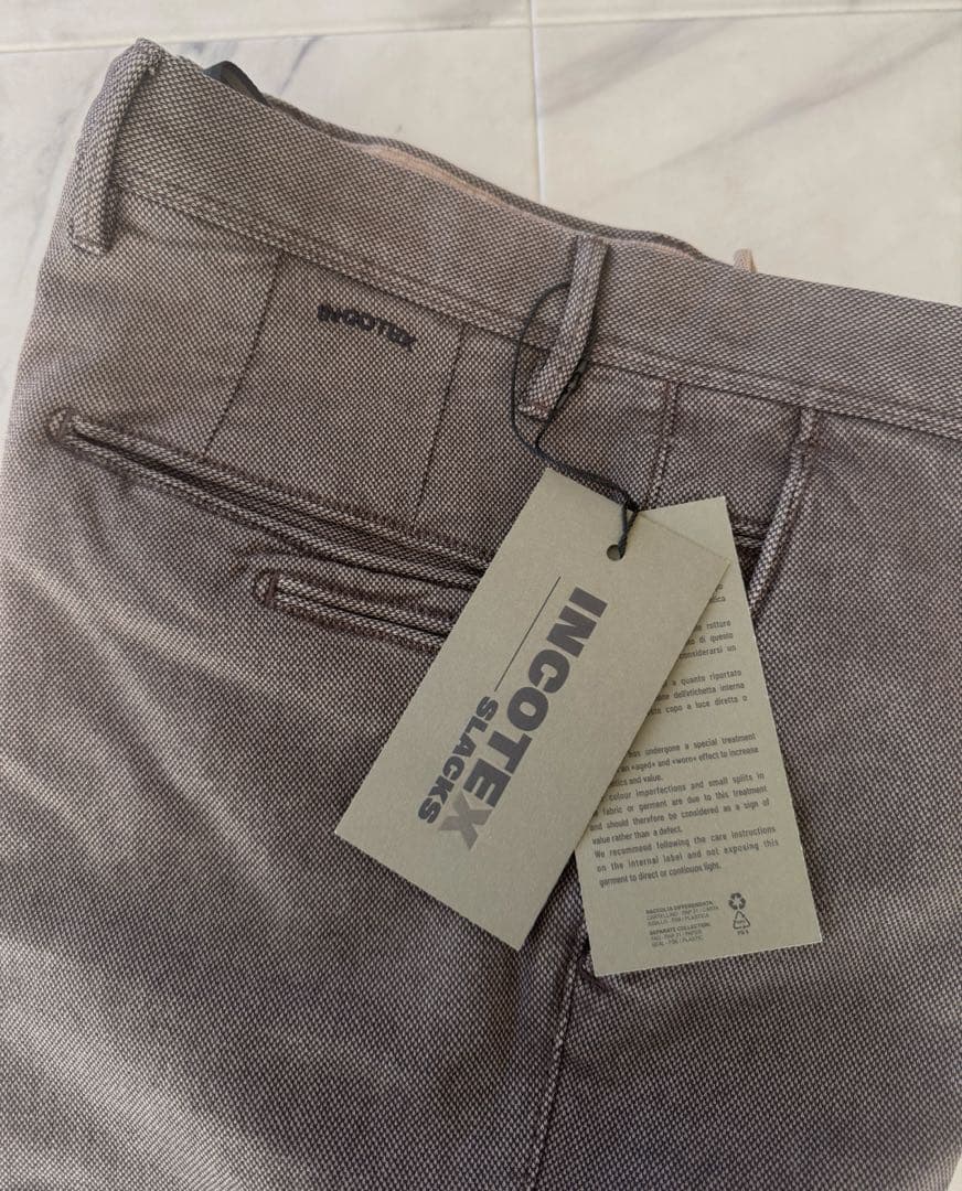 【新品未使用】INCOTEX ストレッチ コットンパンツ 30