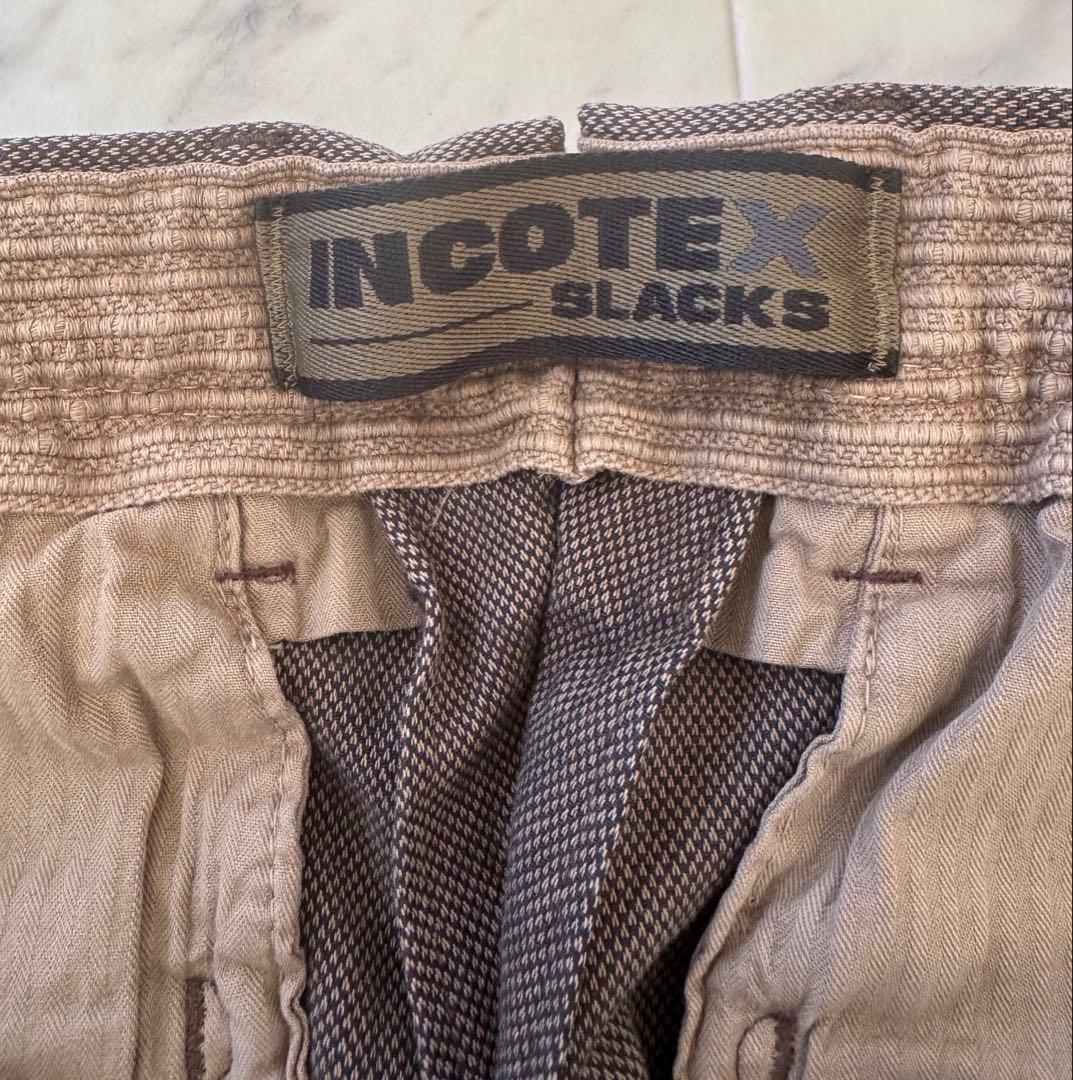 【新品未使用】INCOTEX ストレッチ コットンパンツ 30