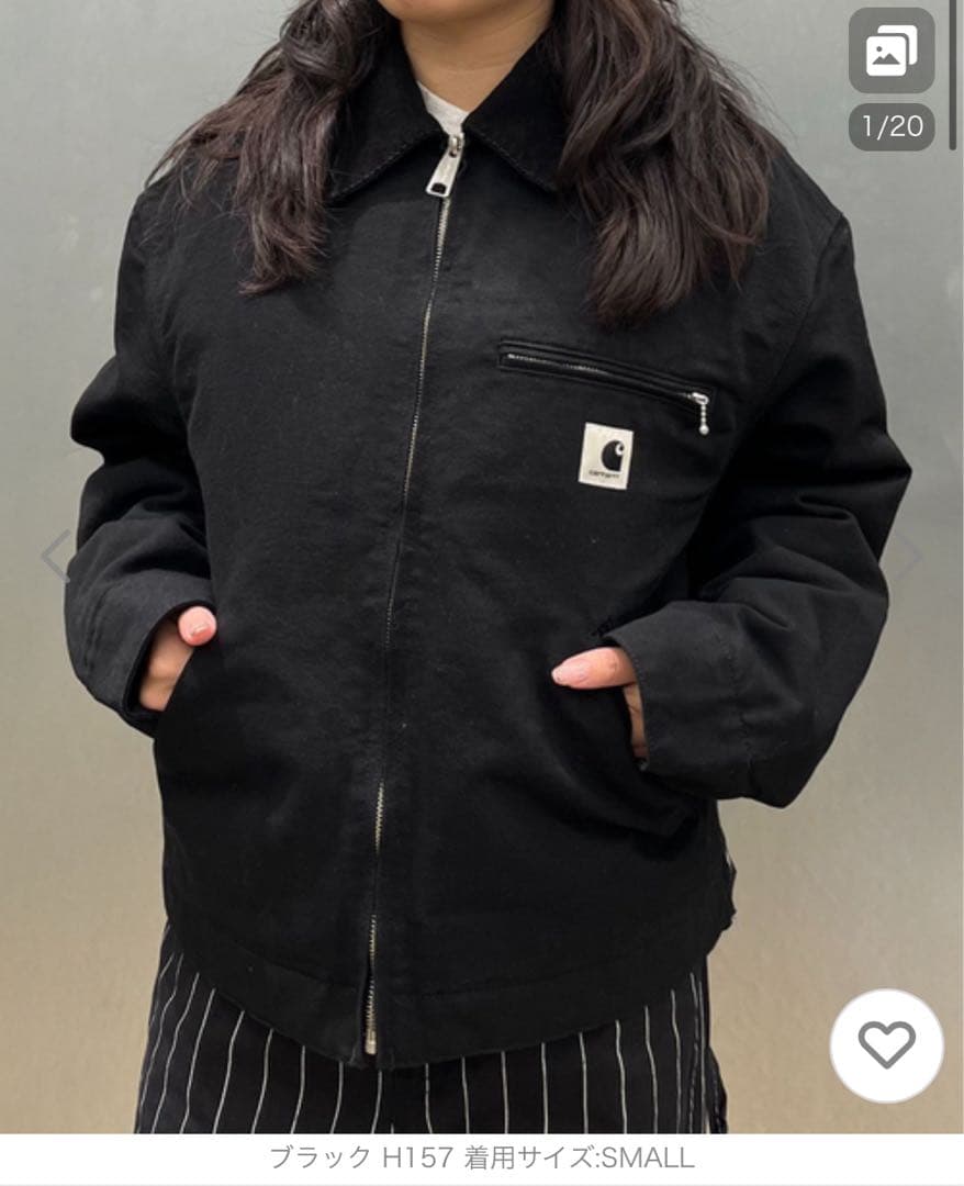 新品タグ付 カーハート WIP デトロイトジャケット XS 黒 国内正規品