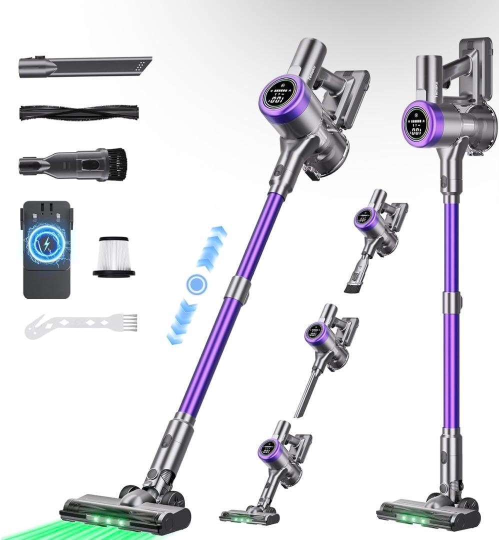 掃除機 コードレス　業界トップレベルの90KPa超強力吸引・65分連続稼働