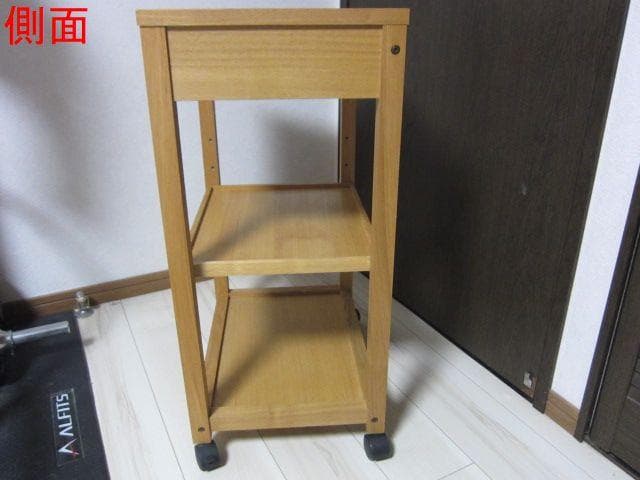 MUJI /無印良品　タモ材　木製キッチンワゴン 引出し　キャスター付き　廃盤品