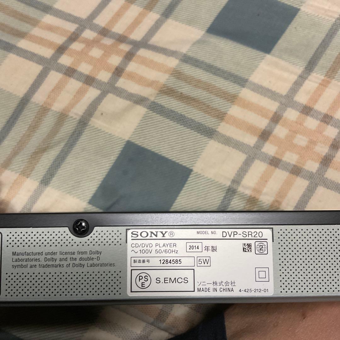 SONY DVDプレーヤー　DVP-SR20 コンパクトデザインのDVDプレーヤ