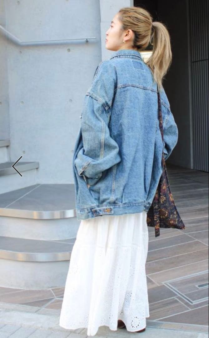 【新品/タグ付き】アングリッド　ビッグシルエットデニムジャケット　ブルー