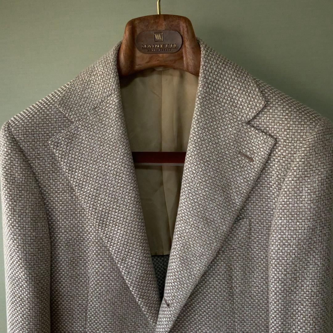 Belvestベルベスト ジャケット シルク リネン コットン44イタリア製