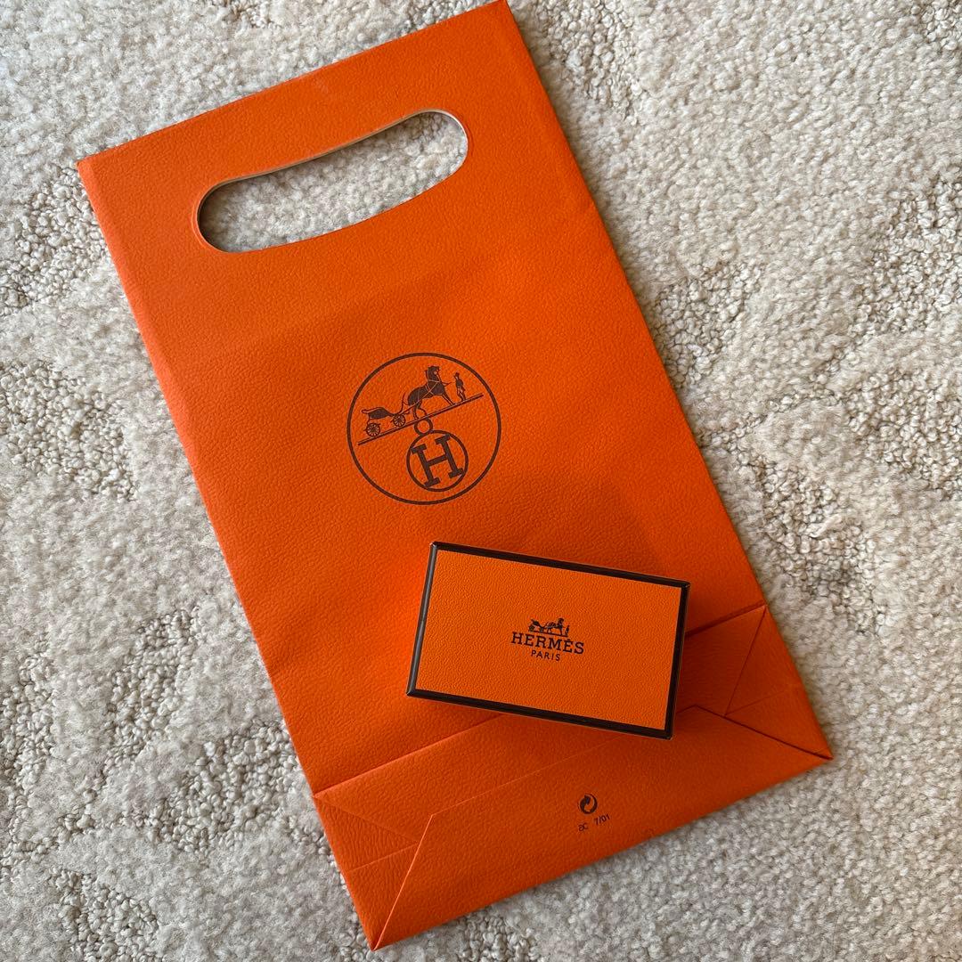 HERMES ブラック カフリンクス チェーン付き