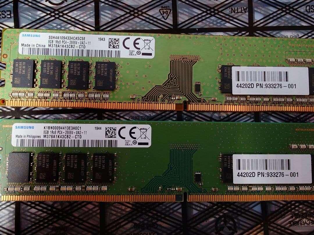 SAMSUNG DDR4-2666V 16GB(8GB×2）⑦