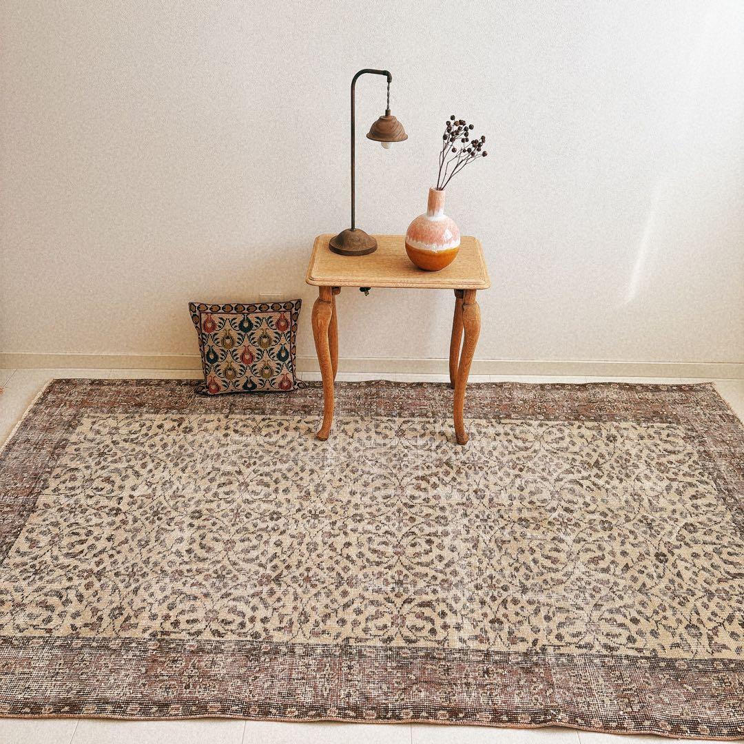 UT　トルコ ヴィンテージラグ ブラウン系