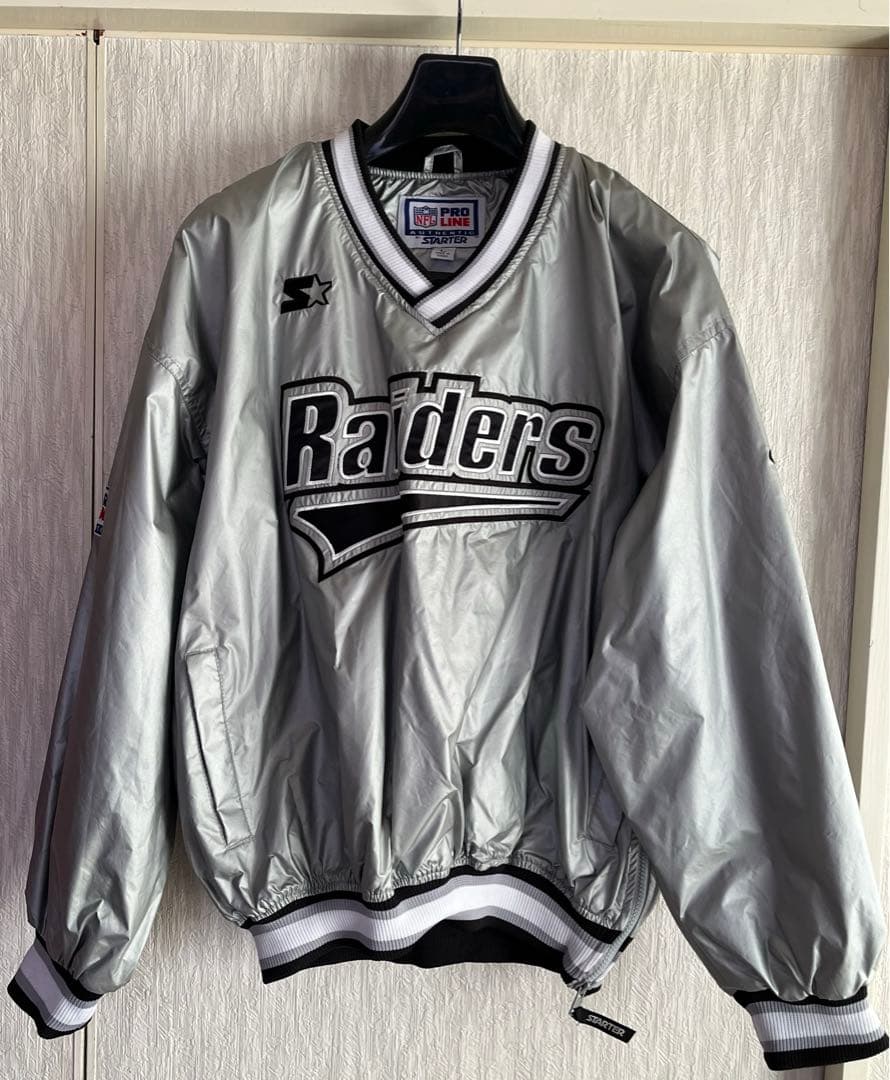 お値下げ☆ヴィンテージ　スターター　NFL レイダース　刺繍ナイロンジャケット