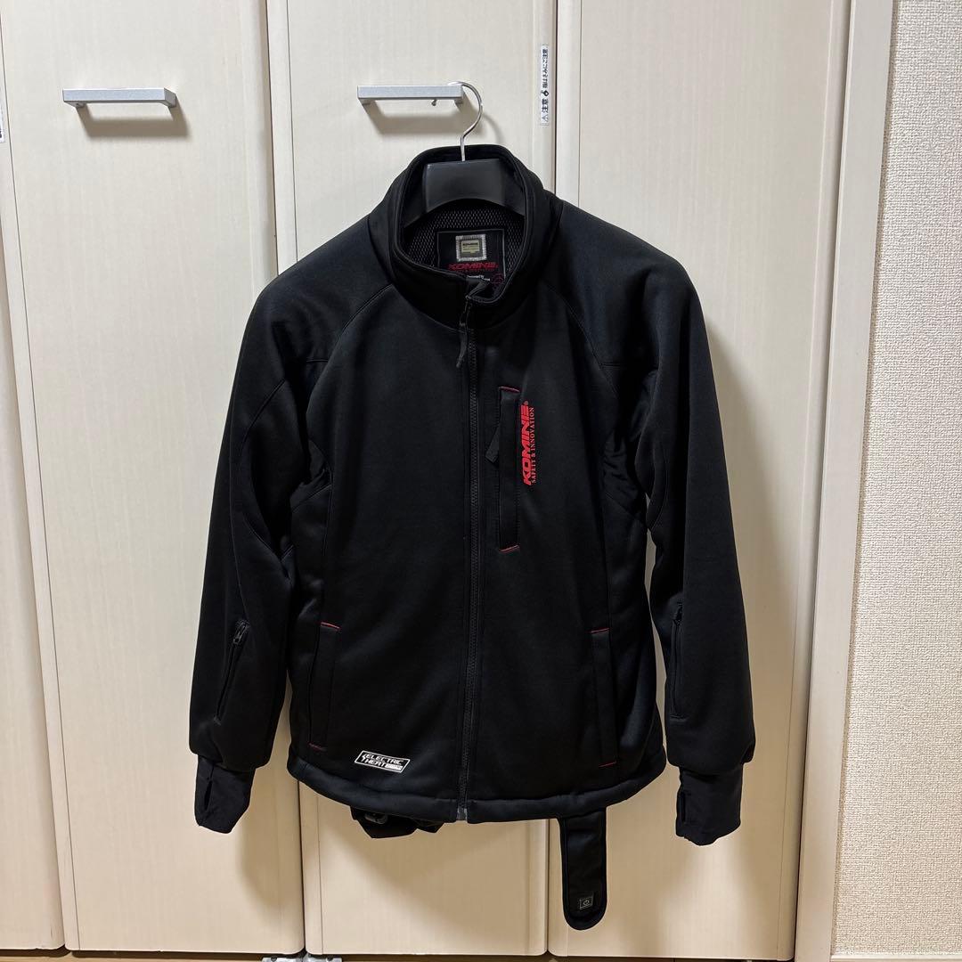 【3点セット】KOMINE 12V電熱ウェア一式(ジャケット/タイツ/グローブ)