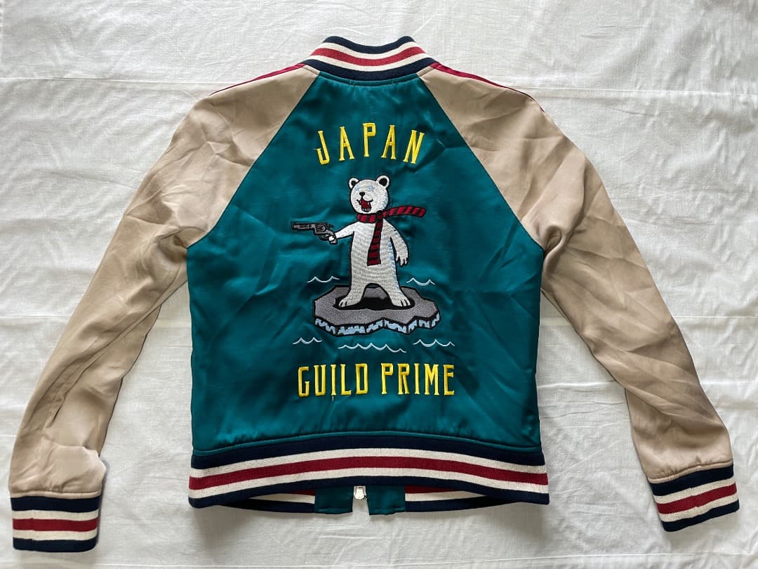 GUILD PRIME ギルドプライム ホワイトベア マルチカラー スカジャン