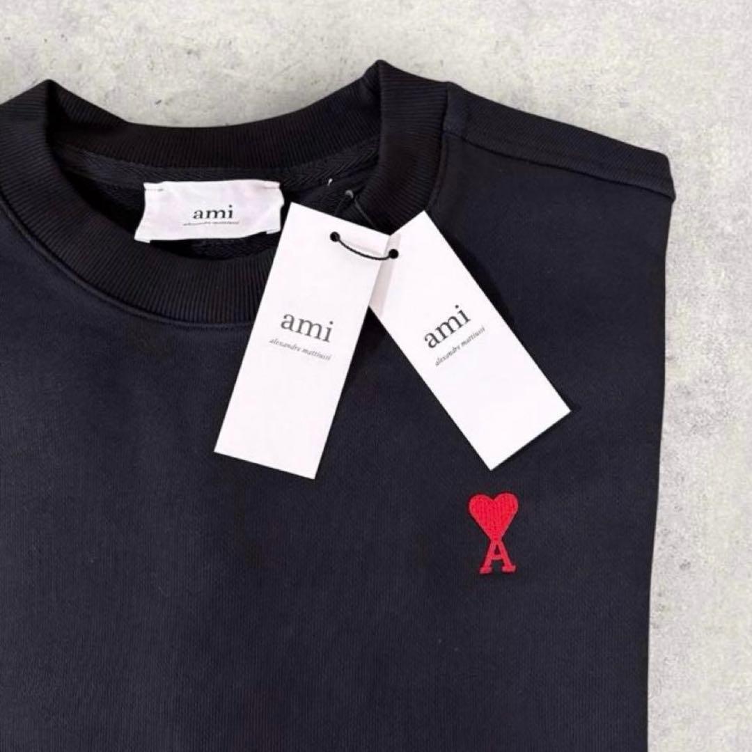 新品未使用 Ami Paris トレーナー スウェット 黒 ブラック L