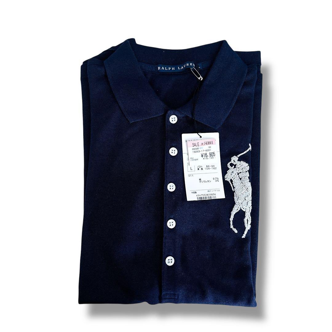 新品未使用 タグ付き ラルフローレン ポロシャツ ビッグポニー ビーズ刺繍