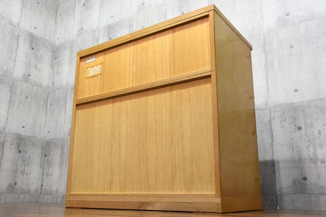 DEK41 府中家具 バーズアイメープル 5段チェスト 最高級 鳥目杢 桐タンス