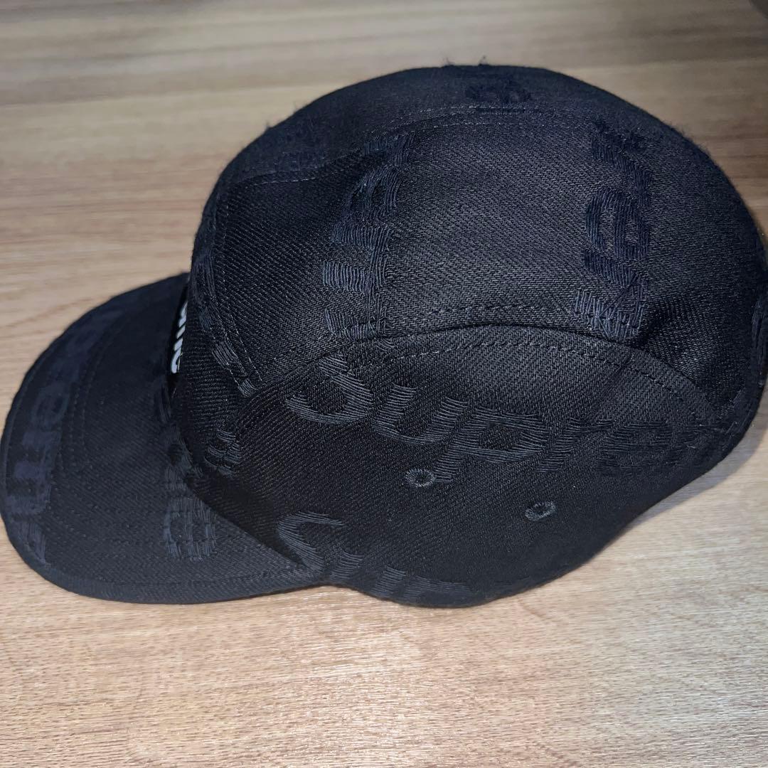 帽子 Supreme Jacquard logos camp cap black