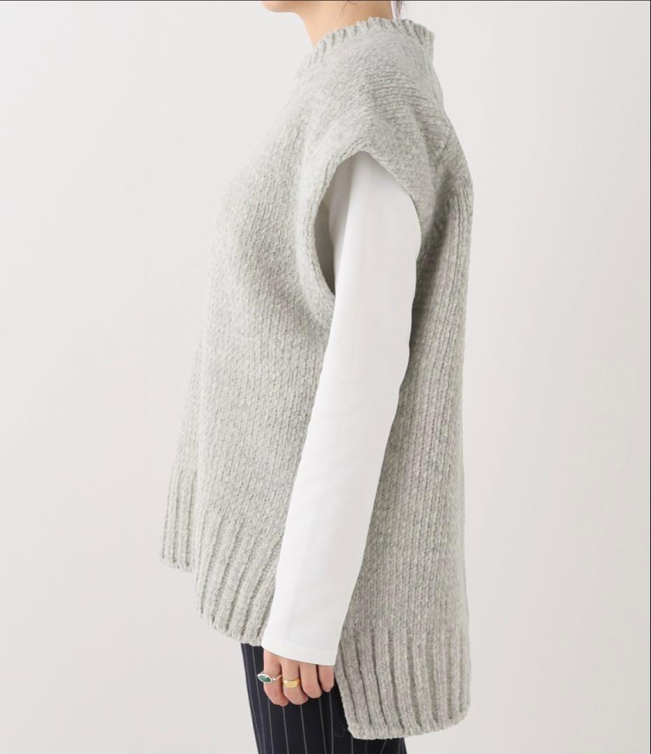 【ATON】WOOL MOLE クルーネックベスト