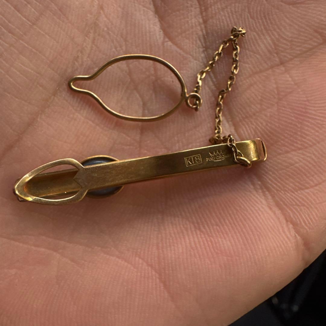 t*o様 ゴールドトーン ネクタイピン オパール付き