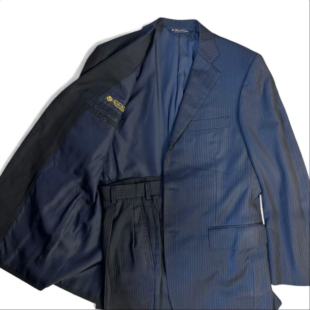 ブルックスブラザーズ イタリア製 スーツ ストライプ ネイビー REGENT