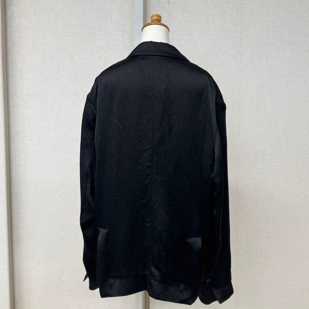 【美品】todayful 2025・SATIN OVER JACKET ブラック
