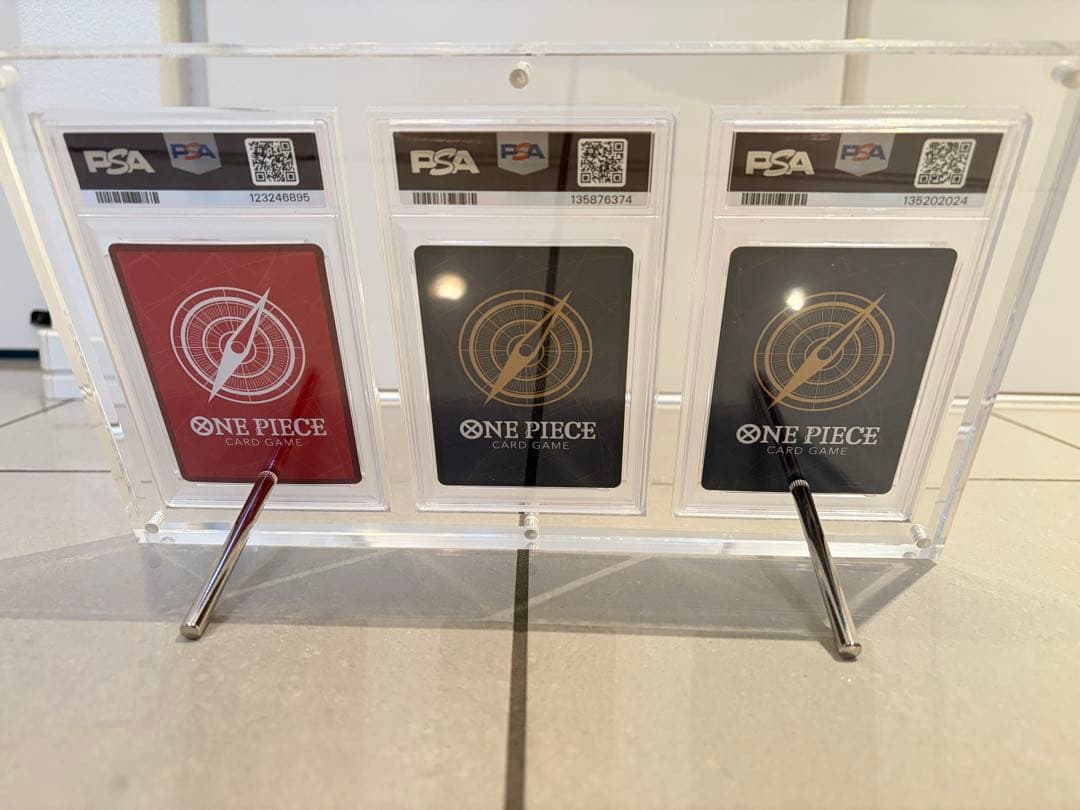 PSA10 ルフィ 3枚セット 台座付き