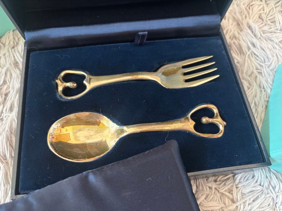 Tiffany ベビースプーン&フォーク エルサペレッティ 廃番アップル