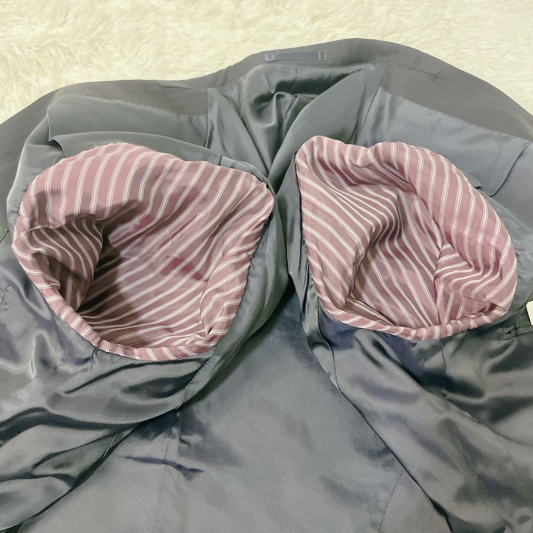 ✨美品✨ バーニーズNY カノニコ生地 スーツ 50 XL ストライプ