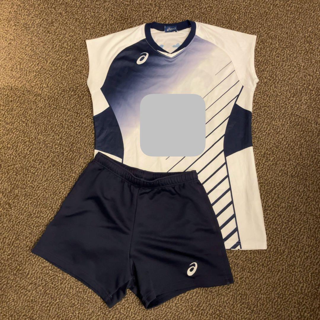 松蔭大学 女子バレーボール部 ユニフォーム 上下セット アシックス