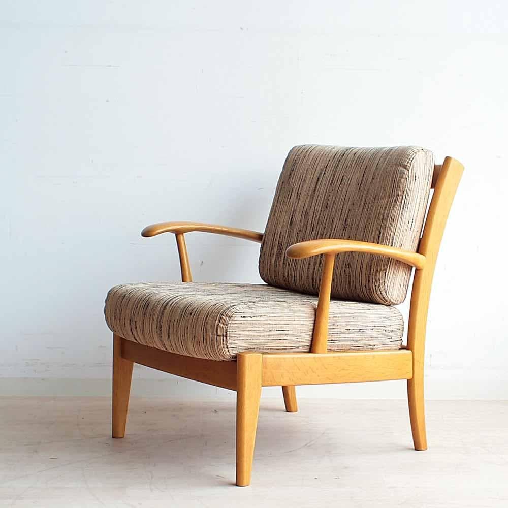 飛騨産業 キツツキ オーク材 1人掛けソファ A ナチュラル ZR24389