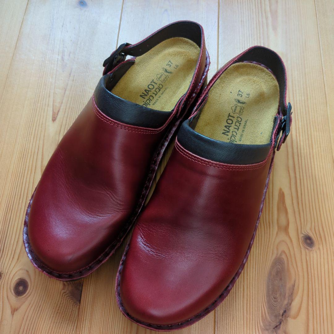 NAOT 赤 バックストラップ サボサンダル 37