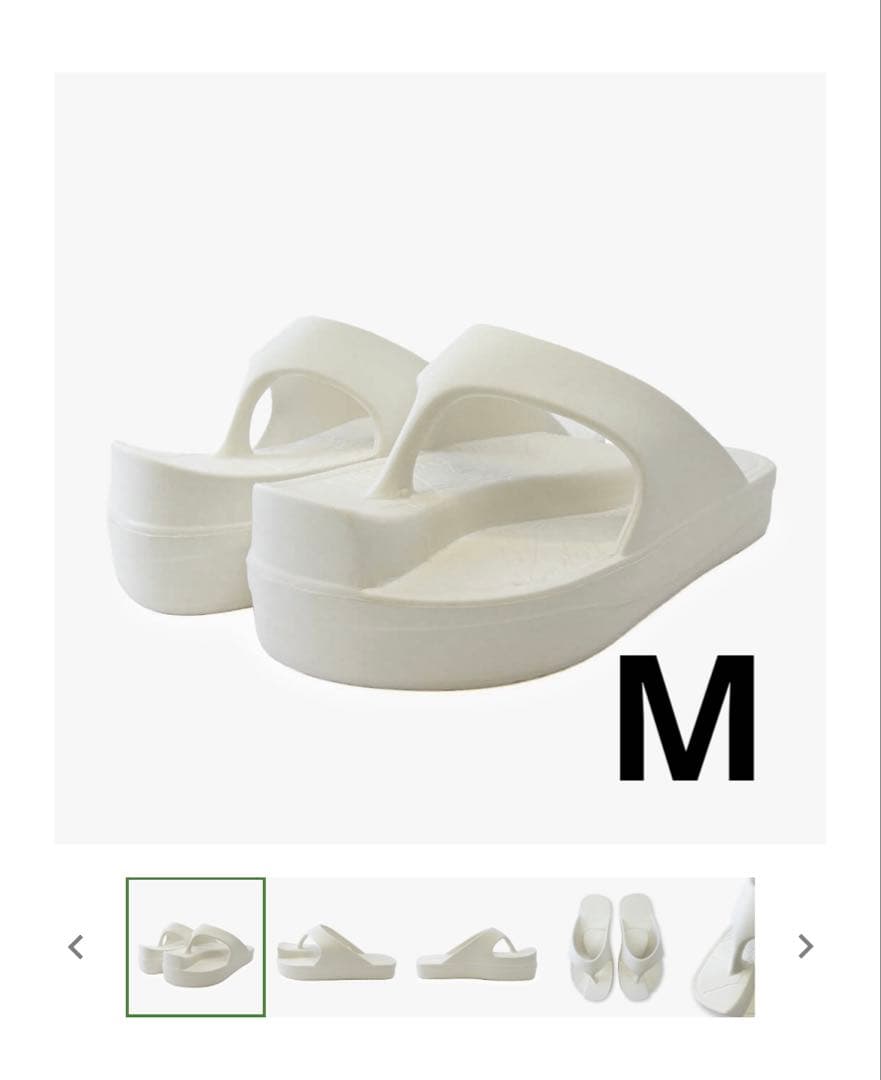 rakubaki ラクバキ　イージーサンダル　白　ホワイト M