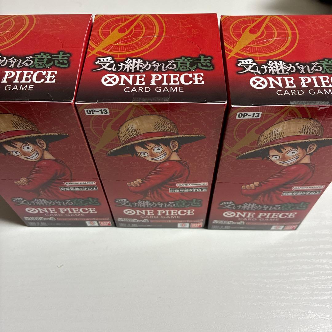 【新品未開封】ワンピースカードゲーム　受け継がれる意志　テープ付き 3BOX