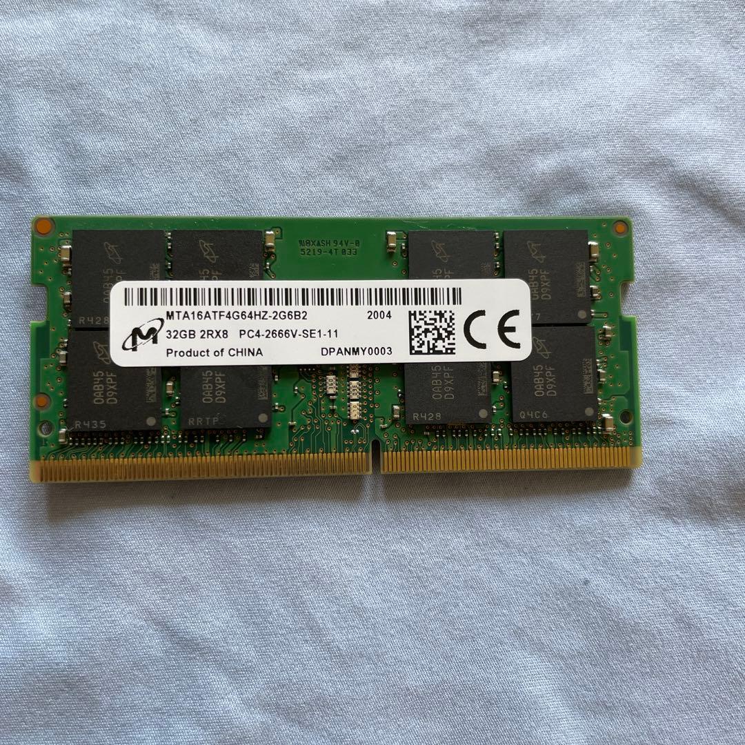 メモリー crucial DDR4-2666 32GB CT32G4SFD8266